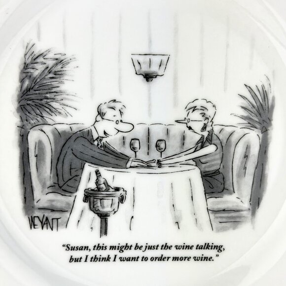 Vintage “The New Yorker” Appetizer Plate Set of 8 Cartoon Plates - Picture 7 of 10